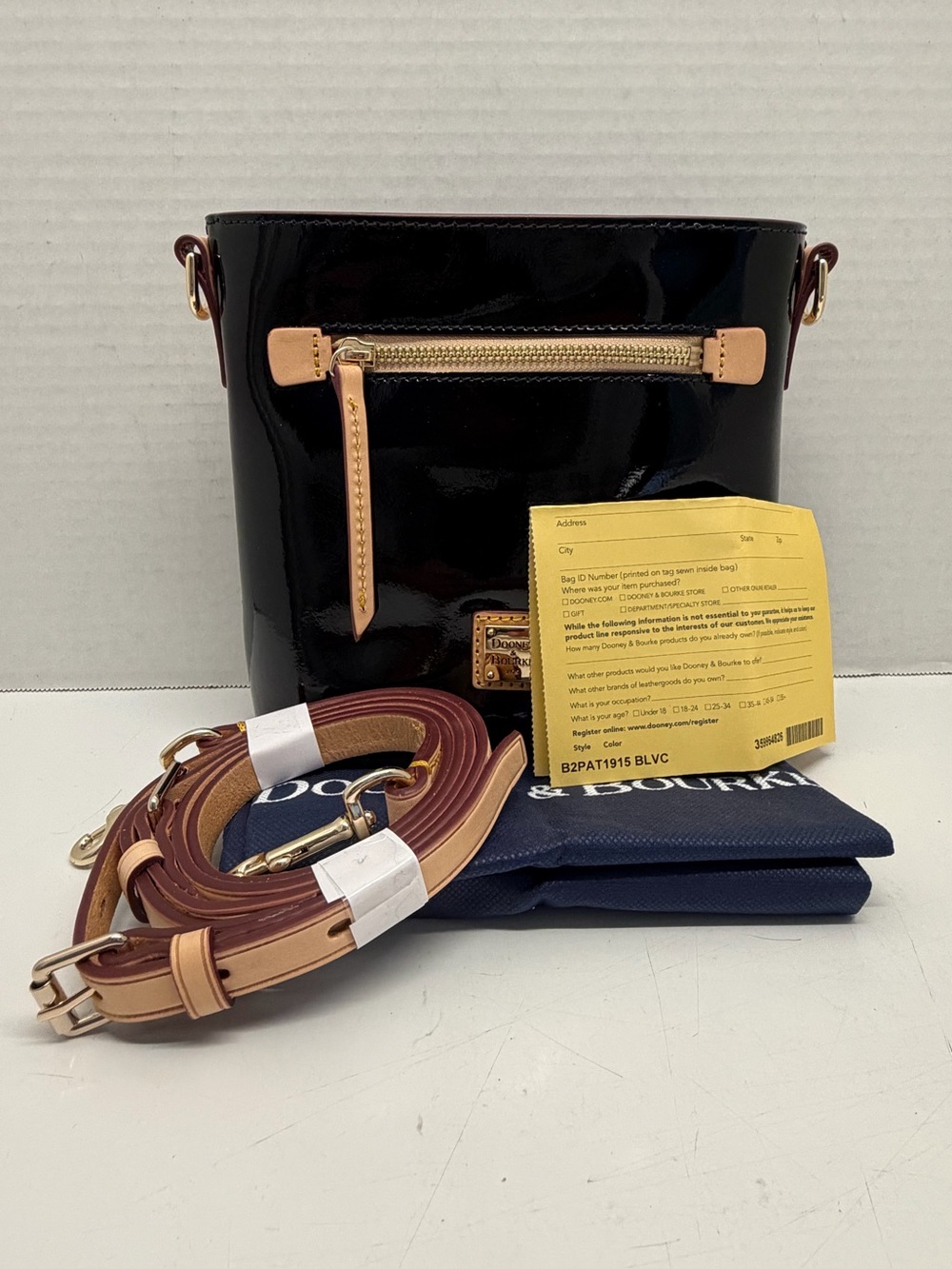 Dooney & Bourke Patent Leather Small Zip Crossbody